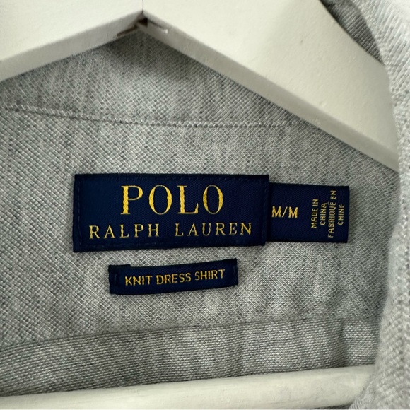 2/$20 Polo by Ralph Lauren Men's Knit Gray Shirt Size M - Picture 4 of 6